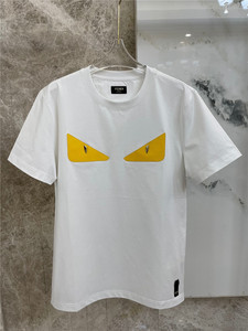 fendi/芬迪22春夏上衣t恤小怪兽金色铆钉刺绣休闲圆领男女短袖衫