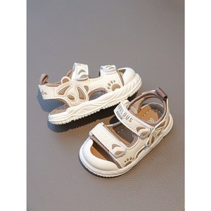 夏季男宝宝女0一1-3岁半鞋子新婴幼儿软底包趾凉鞋小童防滑学步鞋