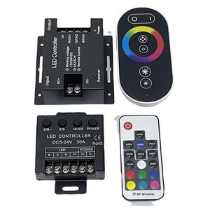 七彩灯条灯带rgb控制器 无线rf射频6键全触摸遥控led控制器