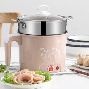 一体锅小型菜蒸煮迷你家用炒菜.奶锅不电饭锅抄粘煮饭大学生锅锅