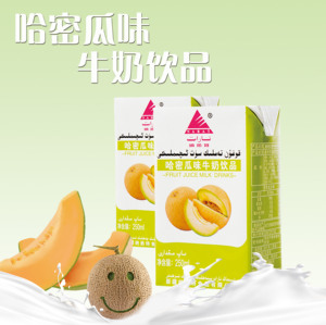 新疆narat纳热特哈密瓜味牛奶饮品250ml*18盒 工厂直销 包邮