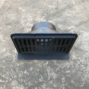 雨水漏斗碳钢铸铁侧排雨水斗87型侧入圆口地漏穿墙加厚漏斗墙排漏