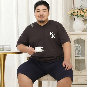 春秋季加肥加大睡衣男短袖大码300斤纯棉家居服胖子200斤宽松250