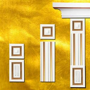 木线条免漆装饰条柜子收口边欧式风格压边线酒柜高端纯白色罗马柱