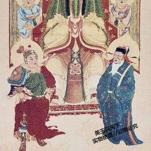 包邮密宗佛像丝绸绣唐卡织锦画金丝刺绣文昌帝君 佛教道教挂画