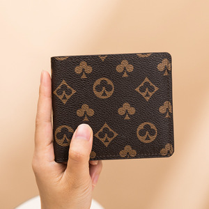 ing&lv/缨旅男女通用折叠薄款钱包两折印花短款零钱包男印花小卡