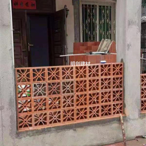 中式别墅外墙瓷砖花园镂空砖玄关隔断墙砖仿古瓦花窗阳台陶土红砖