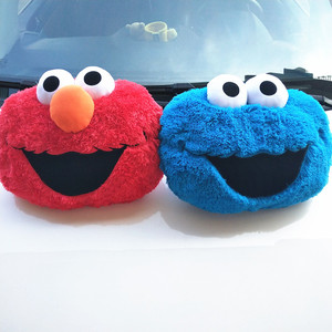 芝麻街 elmo艾摩饼干怪cookies抱枕 抱枕毛绒玩具