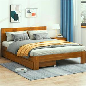 硬板床简易实木床15经济型家用一米三五的床通用10002000省空间