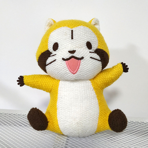 日单 浣熊拉斯卡尔rascal 毛线针织坐姿玩偶 手尾巴关节公仔 孤品