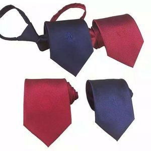 法官领带 拉链式 纯色 男女同款 蓝色红色 商务 印花 正装
