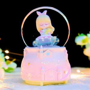 幻梦女神水晶球音乐盒创意公主礼裙八音盒梦幻女孩生日礼物