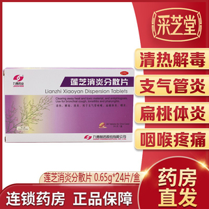 九惠莲芝消炎分散片24片支气管炎咳嗽扁桃体炎咽炎清热解毒消炎