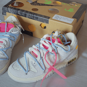 适配off white nike dunk the 50 灰白蓝色ow联名2021款38防盗扣