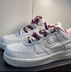 适配nike air force 1 low 低帮af1板鞋米色酒红扁形空军一号鞋带