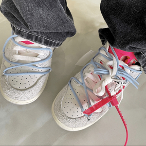 适配off white nike dunk the 50灰白蓝色ow联名2021款38号防盗扣