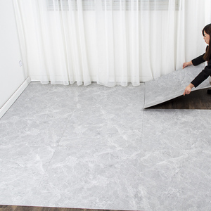 灰色pvc自粘自贴仿大理石地板贴ins网红加厚耐磨800x800女装店铺