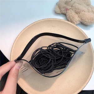 头绳橡皮筋黑色基础发绳高弹力扎头发手链小黑绳发圈100根包邮