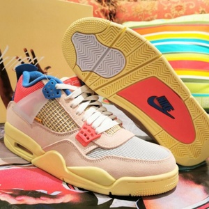 aj4 x union 粉红蓝南海岸板鞋男女鞋 乔4新款运动球鞋dc9533-800