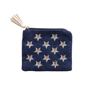 卡乐弗金色星星刺绣纸巾包小号姨妈巾包卫生巾包护垫收纳包收纳袋