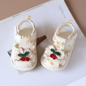 女婴夏季凉鞋软底宝宝鞋子6-12个月小公主婴幼儿学步鞋防滑底可爱