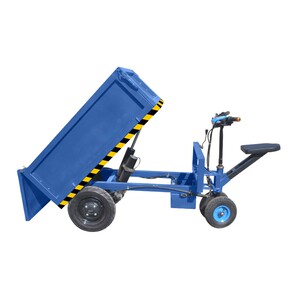 建筑工地电动三轮翻斗车自卸小型混泥砂浆室内运输灰斗车农用拉沙