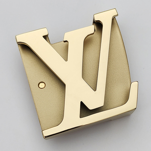 原版五金适用lv男士皮带扣头纯铜平滑扣不锈钢单卖高档腰带头配件