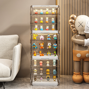 美贝图收纳展示架手办收纳盒亚克力透明盒子乐高泡泡玛特展示柜