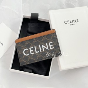 【Baby Pink】Celine/赛琳 凯旋门帆布老花卡包零钱包 男女同款