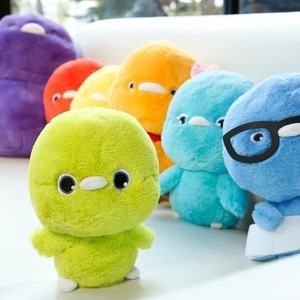 彩虹小鸡毛绒玩具