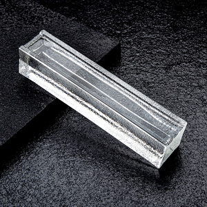 实心热熔长条玻璃砖块定制超白透光水晶砖玄关隔断墙酒店透明屏风