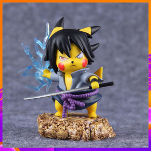 万代火影忍者gk佐助cos皮卡丘变装手办动漫模型车载摆件