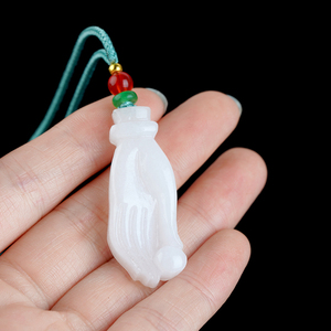 新疆和田玉吊坠女款掌上明珠佛手吊坠天然玉石小玉坠吊坠挂坠正品