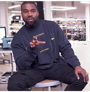 kanye 侃爷jesus is king专辑字母长袖t恤美式休闲打底衫男女同款