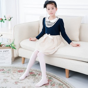 白色儿童舞蹈袜女童练功小女孩跳舞袜丝袜薄款夏季打底袜连裤袜子