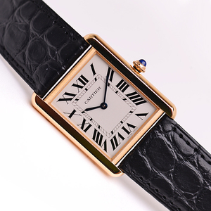 【联保】cartier卡地亚tank坦克黄金石英男表w5200004