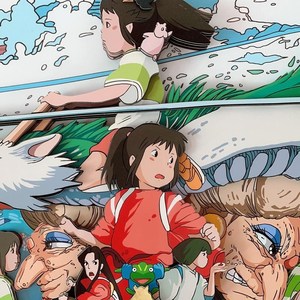 宫崎骏 千与千寻 人物大合集手工纸艺立体画客厅手办装饰画生日礼