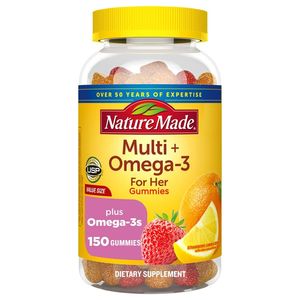 美国直邮Nature Made男女士综合复合维生素软糖水果味150粒omega3