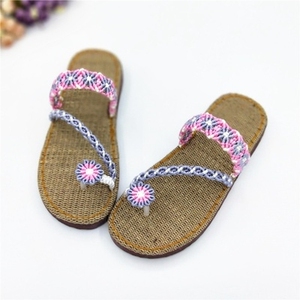 手工钩拖鞋夏耐磨勾鞋男鞋夏天底子婚嫁人半成品材料包钩鞋人字拖