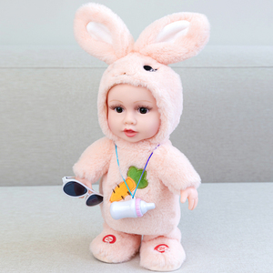 儿童兔子毛绒玩具复读娃娃玩偶学说话白兔抱着睡觉抱的小公仔女孩