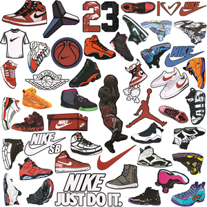 适用aj乔丹飞人行李箱贴纸篮球鞋手机潮牌笔记本电脑墙面装饰防水