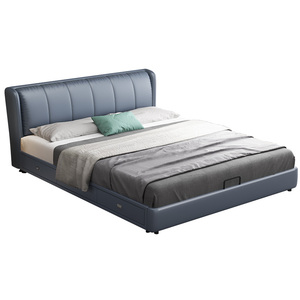 全友家居ddc现代简约纳帕真皮床轻奢极简小户型主卧室双人床婚床1