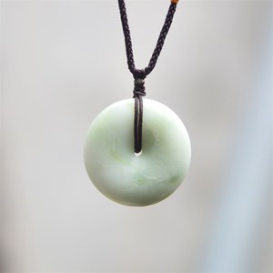 天然正品陕西蓝田玉吊坠平安扣挂件大小号男女个性款玉石四季配饰