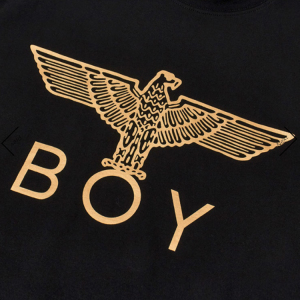 韩国直邮潮牌boy短袖t恤烫金老鹰男女情侣半袖百搭宽松休闲圆领