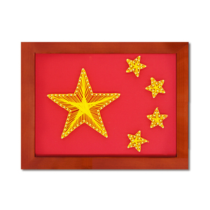 红色主题爱国手工艺活动钉子绕线画国庆手工diy材料包素材