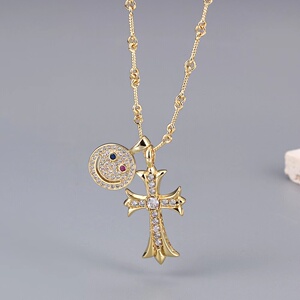 克罗心项链男网红