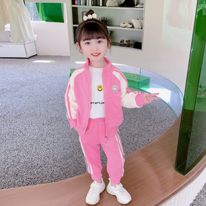 女宝宝套装春秋季洋气女童运动两件套1-2到3四五岁小女孩秋装衣服