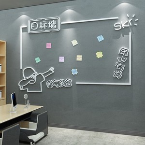 办公室装饰意见销售部目标墙贴员工风采展示企业文化公司公告示栏