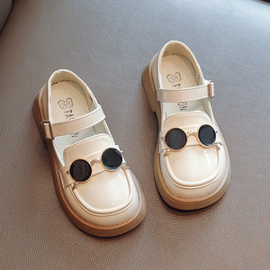 女童英伦风皮鞋春秋2022新款黑色演出软底小女孩大头儿童公主单鞋
