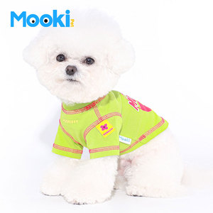 mookipet小狗衣服春秋款比熊泰迪雪纳瑞小中型犬猫咪宠物T恤薄款